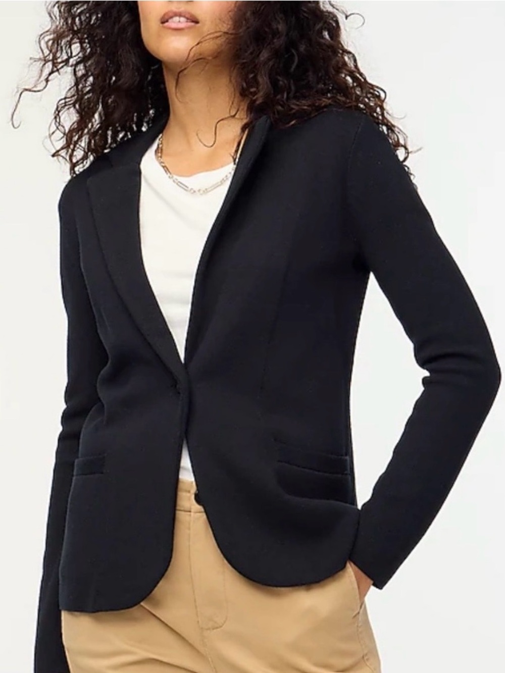 J. Crew black Schoolboy sweater blazer Size 2X 100% cotton Classic Preppy Office